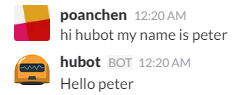 chat example for pass parameter to hubot